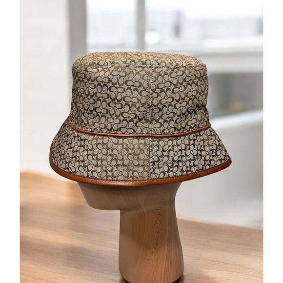 NWOT Y2K Coach Mini Signature Peaked Crusher Hat Size M/L main image 5